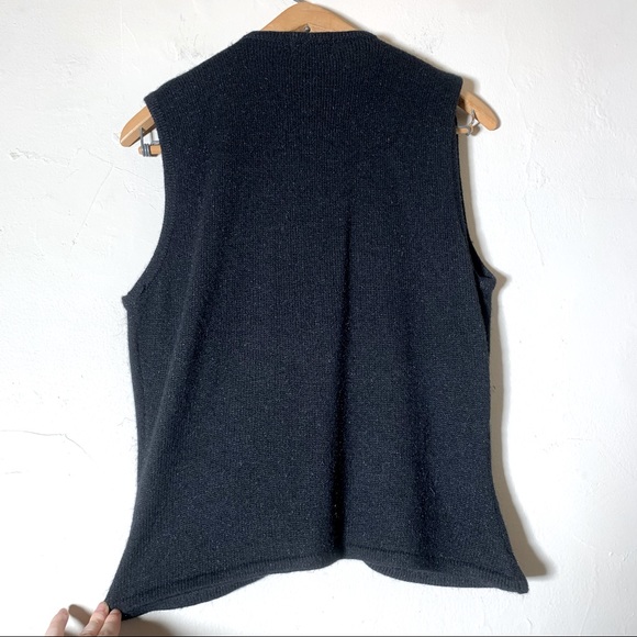 Napa valley hipster sweater sequin vest gold navy button Sargent pepper sz med - Picture 6 of 7
